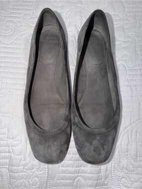Stuart Weitzman Gray Suede Ballet Flats Size 8.5
